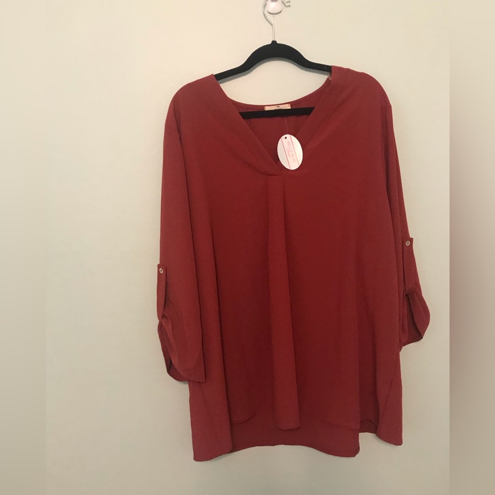 NWT entro Rust Blouse Size 2X